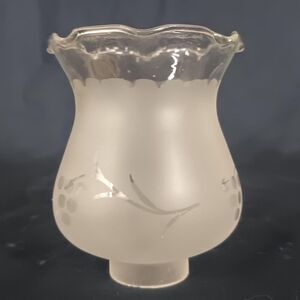 Frosted Glass Lamp Shade 1.63 In Base Fitter 5 In Height White Frosted Glass